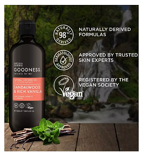 Baylis & Harding Goodness Mens Pánský sprchový gel - Santalové dřevo & Vanilka, 500ml