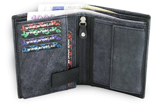 Modrá pánská kožená peněženka ve stylu JEANS 514-4562-97