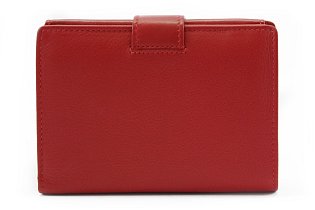 Červená dámská kožená peněženka s ozdobnou klopnou 511-1693-31/60
