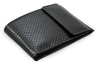 Černá kožená pánská peněženka s klopnou 513-2972-60