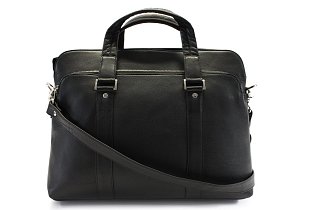 Černá kožená business taška na notebook 212-2187-60