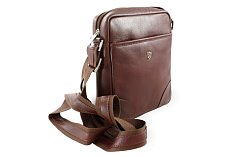 Malý hnědý kožený crossbag 215-1711-40