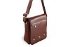 Malý hnědý pánský kožený crossbag s klopnou 215-1701-40