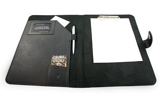 Černá kožená spisovka A4 119-0279-60