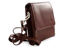 Malý hnědý kožený pánský crossbag 215-2189-40