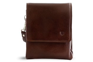 Malý hnědý kožený pánský crossbag 215-2189-40