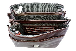 Malý hnědý kožený pánský crossbag 215-2189-40