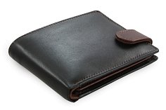 Černo-hnědá pánská kožená peněženka se zápinkou 513-8194-60/40
