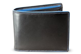 Černomodrá pánská kožená peněženka 513-8142-60/91