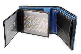 Černomodrá pánská kožená peněženka 513-8142-60/91