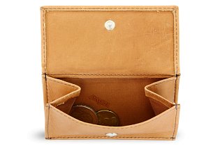 Světle hnědá dámská kožená mini peněženka 511-4392A-05