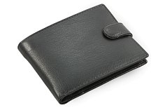 Černá pánská kožená peněženka se zápinkou 513-2007-60