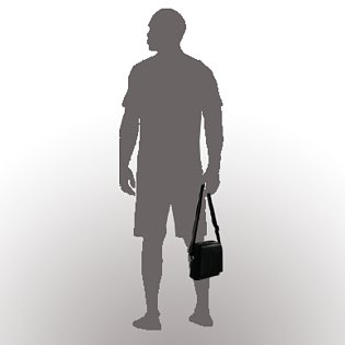 Malý černý kožený pánský crossbag 215-1919-60