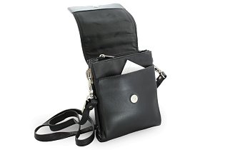 Malý černý kožený pánský crossbag 215-2189-60