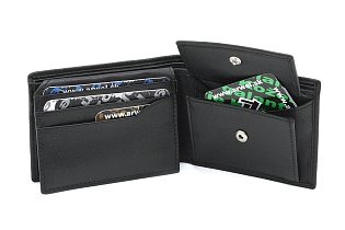 Černá kožená mini peněženka 513-0413A-60