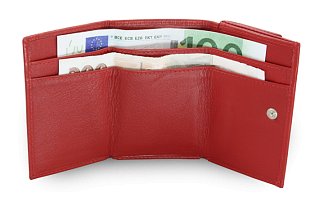 Červená dámská kožená mini peněženka 511-4392A-31