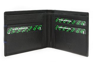 Černá kožená peněženka - dokladovka 513-1302-60/97