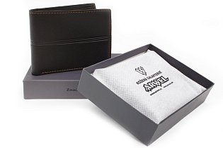 Tmavě hnědá kožená pánská peněženka 513-1307-47