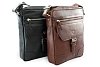 Hnědý pánský kožený zipový crossbag 215-1792-40