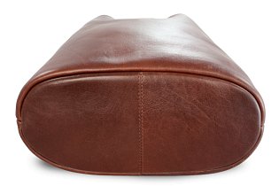 Hnědočerná dámská kožená kabelka/vak 219-8112-40/60