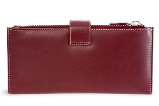 Velká kožená burgundy peněženka se zápinkou 511-8129-34