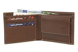Hnědá kožená peněženka 513-9160-40