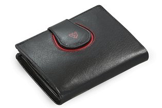Černá dámská kožená peněženka s ozdobnou klopnou 511-1693-60/31