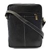 Černý pánský kožený zipový crossbag 215-1218-60