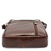 Červenohnědý pánský kožený zipový crossbag 215-1218-40