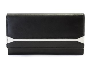 Černošedá dámská kožená peněženka s klopnou 511-2407-60/20