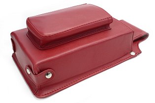 Červená kožené číšnické pouzdro pro flek 613-0407-31