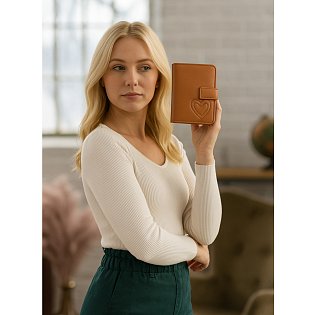 Hnědá kožená dámská peněženka se zápinkou 511-1348-40