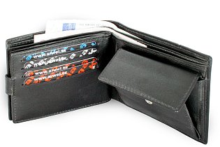 Černá pánská kožená peněženka se zápinkou 513-0406-60