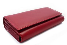Červená kožená číšnická peněženka s kapsami na mince 515-2401-31