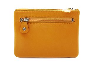 Žlutá malá dámská kožená peněženka se zápinkou 511-8205-86/40