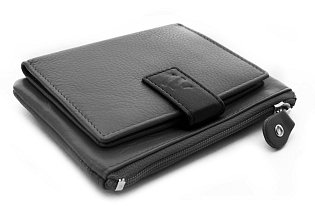 Černá malá dámská kožená peněženka se zápinkou 511-8205-31/60