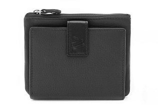 Černá malá dámská kožená peněženka se zápinkou 511-8205-31/60