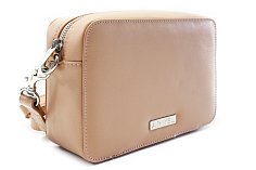 Béžová kožená zipová kabelka 212-2513-82