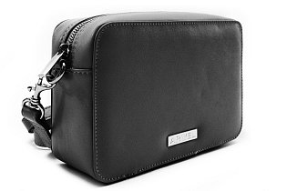 Černá kožená zipová kabelka 212-2513-82