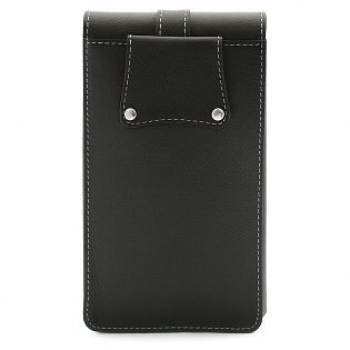 Černé pánské kožené pouzdro na mobil 611-3401A-60