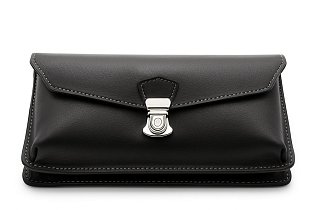 Černé pánské kožené pouzdro na mobil 611-3401-60