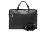 Černá kožená taška na notebook přes rameno 112-7039-60