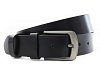 Černý kožený hladký pánský opasek 913-5000-0-60-9006-40