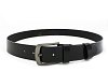 Černý kožený hladký pánský opasek 913-5000-0-60-9006-40