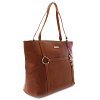 Hnědá dámská kožená kabelka 212-2403-47