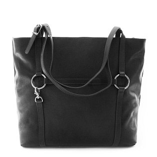 Černá dámská kožená kabelka 212-2403-60