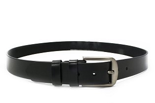 Černý kožený hladký pánský opasek 913-5000-0-60-9012-40