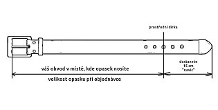 Černý kožený hladký pánský opasek 913-5000-0-60-9012-40