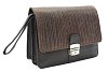 Tmavě hnědá pánská kožená dokladová etue ve stylu BAMBOO 611-2411F-47