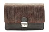 Tmavě hnědá pánská kožená dokladová etue ve stylu BAMBOO 611-2411F-47